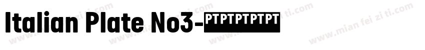 Italian Plate No3字体转换